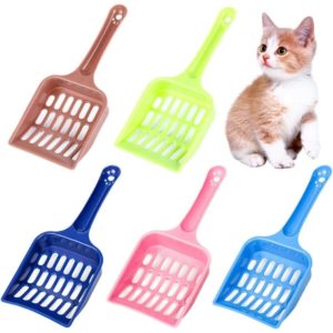 5Pcs Cat Litter Shovel M, Plastic Cat Litter Shovels, Cat Litter Container, Pet Cat Litter Shovel, Pet Cleaning Tool with Convenient Handle