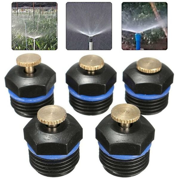 5pcs 12inch Adjustable Garden Sprinkler Head Water Misting Spray Nozzle Micro Flow Dripper