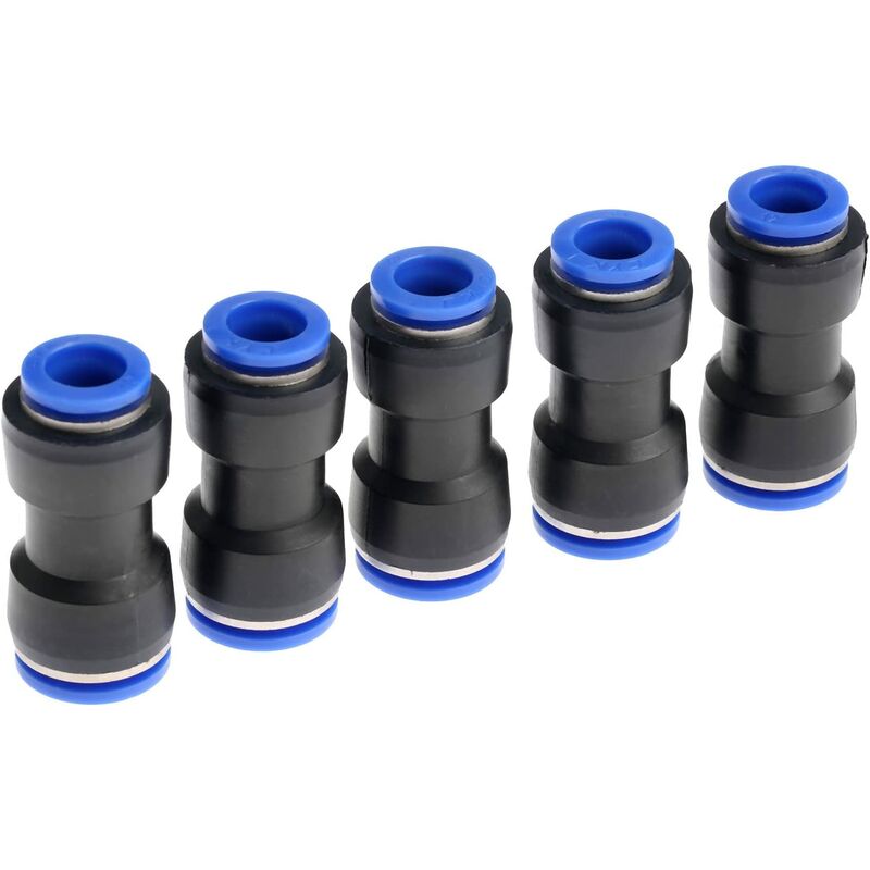 5pcs Pneumatic Fittings Push in Straight Reducer Connectors Water Hose Quick Connect for Air Water Hose PG16-12