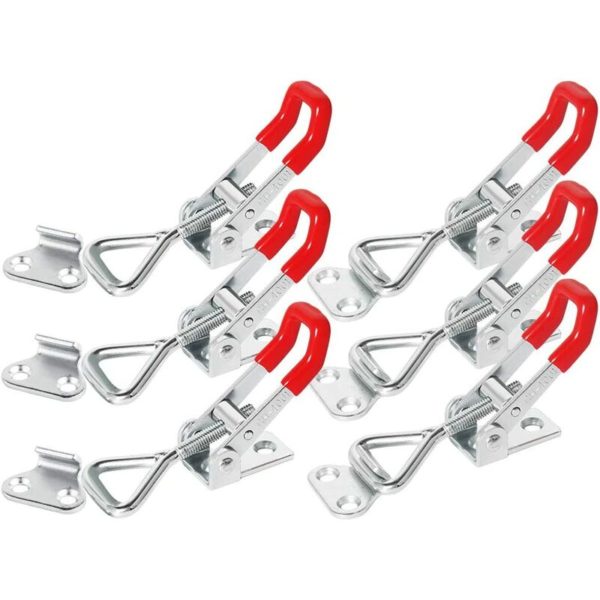 6 Pack Trailer Toggle Latch Toggle Latch Toggle Clamp Toggle Clamp Adjustable Metal Toggle Clamp Toggle Latch GH-4001 Holding Capacity 150 kg, 330 lb