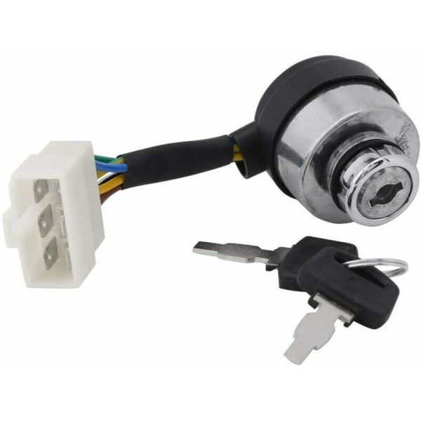 6 Wire Key Switch Gas Generator Ignition Switch 2.5-6.5KW 188F Universal Motorcycle Start Ignition Switch Waterproof Key Lock 6 Wire Ignition Switch