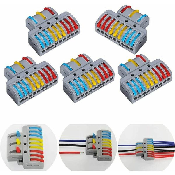 6 pieces terminal, electric domino, electric connector, electric sugar, quick electric connector, electric connection terminal, quick electric