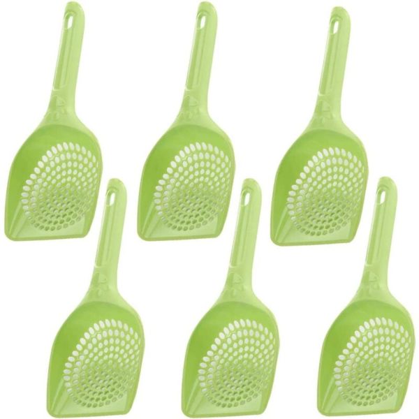 6PCS Cat Litter Scoop Plastic Litter Pet Shovel Cat Dog Sand Sifter Poop Sieve Cleaning Tool