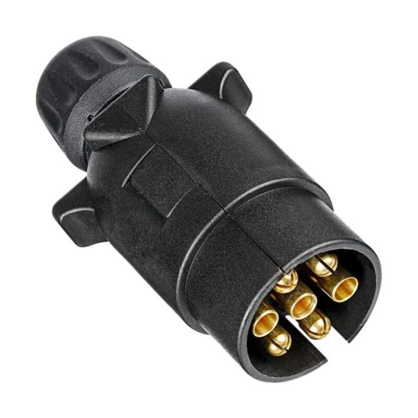 7 Pin Trailer Plug, 12V Waterproof 7 Pin Male Trailer Plug Connector, for Caravan, rv, Boat (Screw End) Dksfjkl