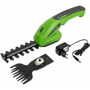 7.2V Cordless Hedge and Grass Trimmer Shears - Lawn Shear with 2 Blades, 1500mAh Battery, Charger for Cutting, Pruning