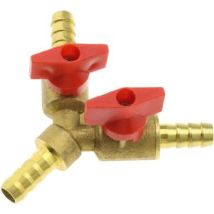 8mm Brass Hose Fitting Y-Type 3 Way Pipe Joint Connector Adapter Compatible for Air Water Gas