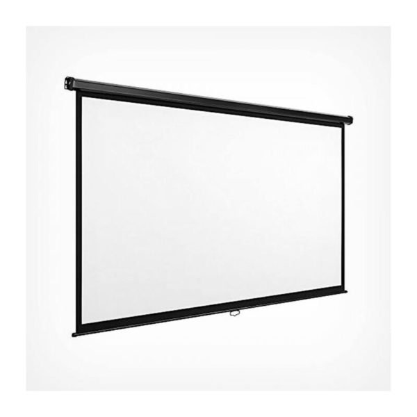 90-Inch Projector Screen for Wall or Ceiling Mounting | (w) 200 x (h) 112 Centimeters, 16:9 Aspect Ratio | Matt White - Vonhaus