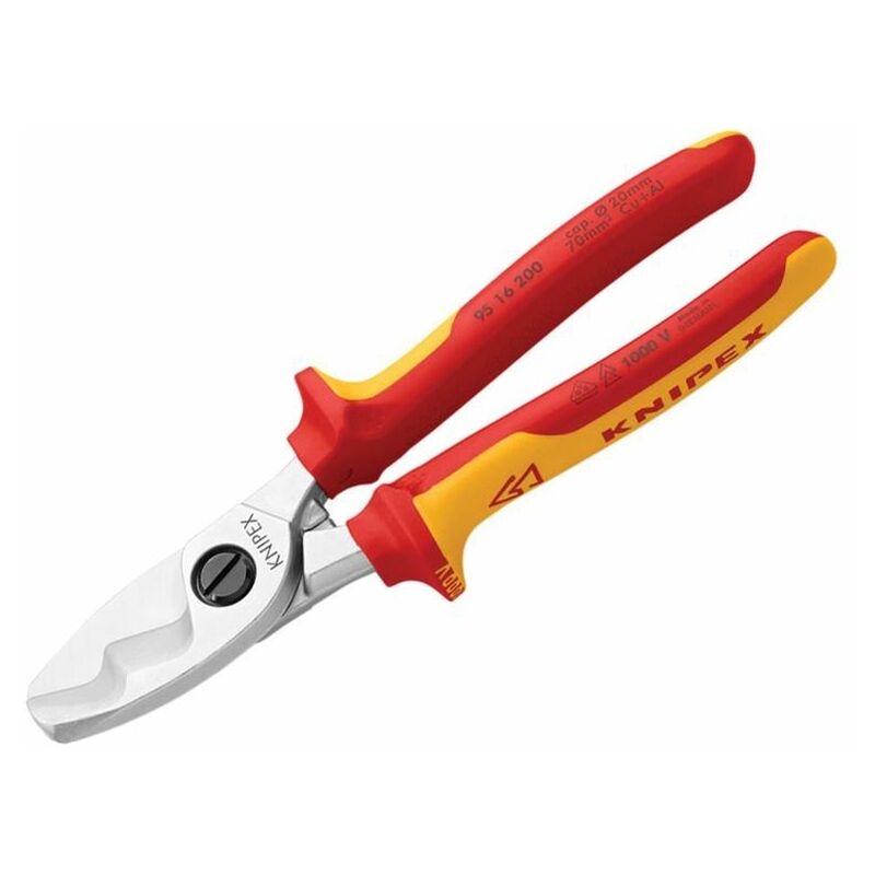 95 16 200 sb vde Cable Shears with Twin Cutting Edge 200mm - Knipex