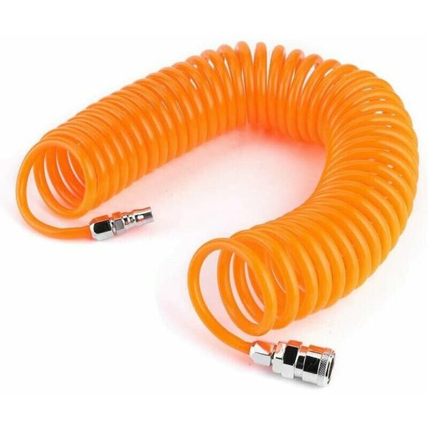 9m/29.5ft Air Compressor Hose Air Piping System Recoil Hose Line Spring Hose Tube Coil Tools
