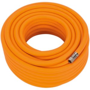 AHHC2038 Air Hose 20m x Ø10mm Hybrid High Visibility with 1/4BSP Unions - Sealey