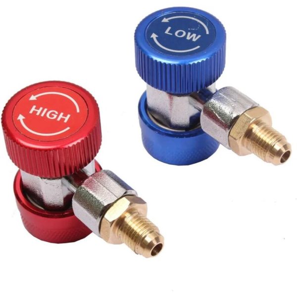 Ac R134A Adjustable Quick Coupler ac Charge Fittings Connect Adapter Car Air Conditioning Conversion Kit 1/4 sae hvac