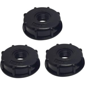 Adapters for ibc plastic tank cap, S60x6 quick coupling and adapters for threaded joints 1/2 & quot; water tank connector; for home garden-black 3