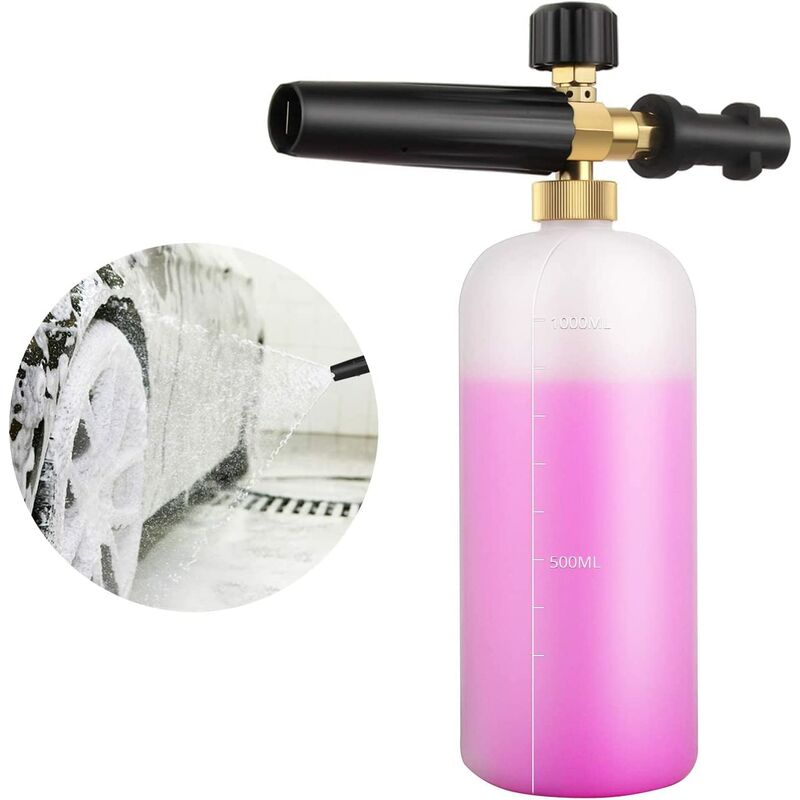 Adjustable Foam Cannon 1 Liter Snow Foam Nozzle Lance Gun Soap Dispensing Nozzle For K Series K2/K3/K4/K5/K6/K7 Pressure Washer