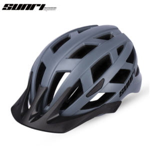 Adult bicycle helmet, bike helmet, city helmet, grey, with illuminated inner ring system for men and women