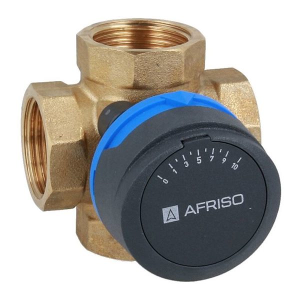 Afriso - 4-way 1' Inch bsp Female DN25 Universal Mixing Valve Heating Cooling Systems