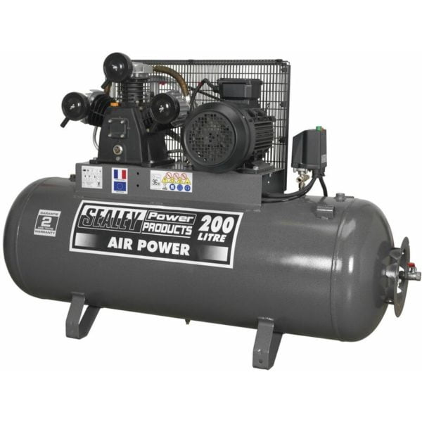 Air Compressor 200L Belt Drive 5.5hp 3ph SAC32055B - Sealey