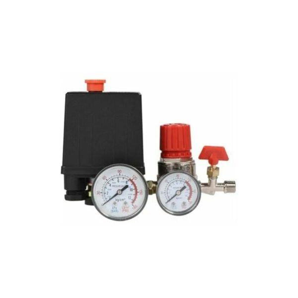 Air Compressor Air Compressor Pressure Switch Pressure Valve Switch With Gauge Regulators (Plastic Pressure Gauge)