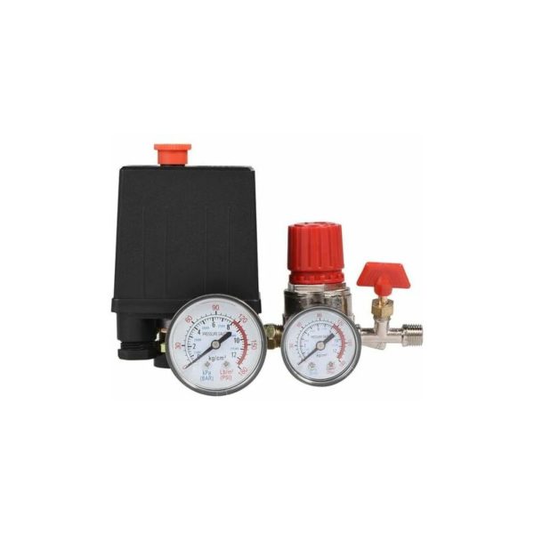 Air Compressor Air Compressor Pressure Switch Pressure Valve Switch With Gauge Regulators (Plastic Pressure Gauge)