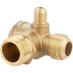 Air Compressor Check Valve, Right Hand Brass Valve with 90 Degree Threaded Connection for Compressed Air Tank and Compressor Piston Pump
