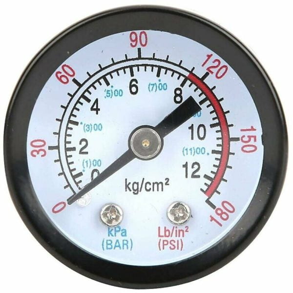 Air Compressor Pressure Gauge 0 180 Psi, Y40 Iron Shell Air Compressor Pressure Gauge Instrument Schwarz Better