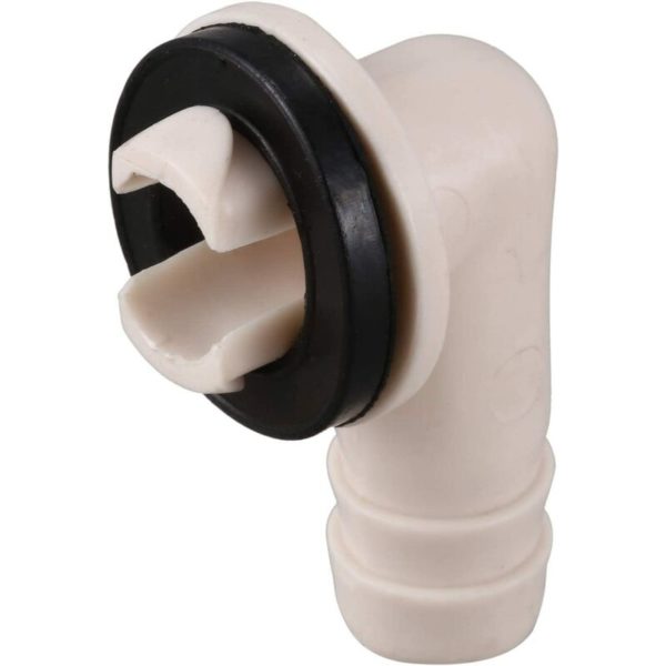 Air Conditioner Drain Hose Connector Elbow Fitting with Rubber Ring for -Split Units and ac Window Unit 3/5 Inch (15 mm)