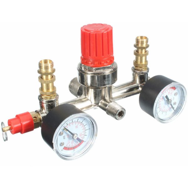 Air Regulator Compressor Pressure Valve Control Switch Regulator 125 psi Gauges