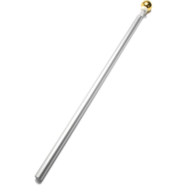 Aluminum Flagpole Telescopic Flag Pole Gold Ball 155CM