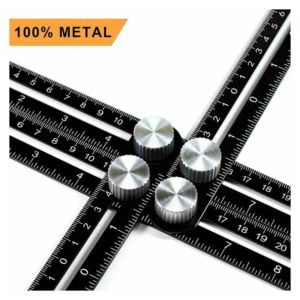 Angle Measuring Tool/Multi Angle Ruler/Aluminum Alloy Angle Jig Black 25cm