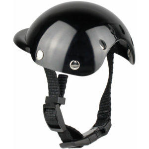 Animal helmet company, dog safety cap, cap cap bike for cats, universal plastic adjustable helmet motorcycle for dog for small dogs, cats (black, s)
