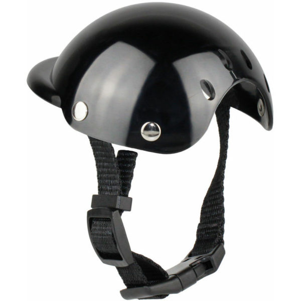 Animal helmet company, dog safety cap, cap cap bike for cats, universal plastic adjustable helmet motorcycle for dog for small dogs, cats (black, s)