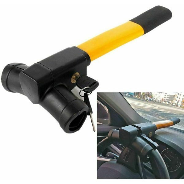 Anti theft walking stick Steering wheel lock Universal anti-theft steering wheel lever Telescopic vehicle t-lock, Versailles