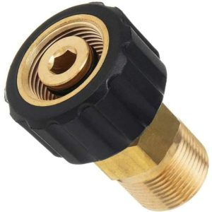 Aougo - Pressure Washer Fitting, M22 x 15mm Female Thread to M22 x 14mm Male Thread Quick Coupler Pressure Washer Adapter Parts
