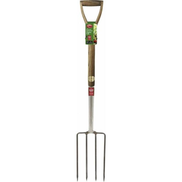 Ash Handle Stainless Steel Digging Fork Length: 105cm - AASS10 - Ambassador