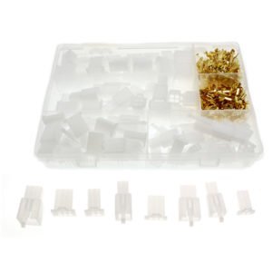 Asupermall - 380PCS 2.8mm 2/3/4/6 Pin Electrical Wire Terminal Connector Assortment Kit with Fixed Hook Male Female Terminals Housing for