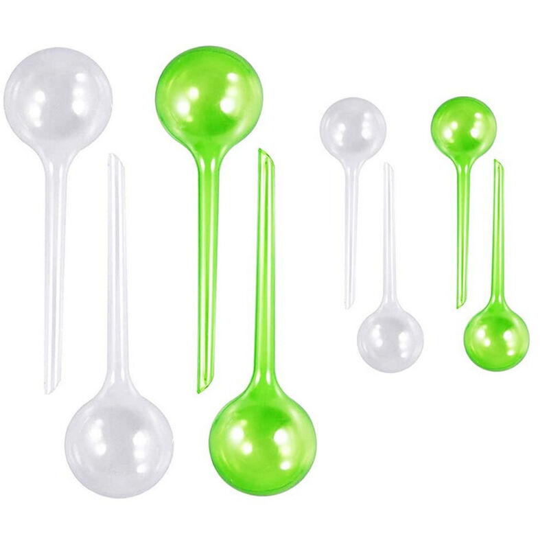 Asupermall - 4 Large + 4 Small Plant Watering Globes Self-watering Globes Garden Watering Bulbs for Plants,model: 4 Large with 4 Small