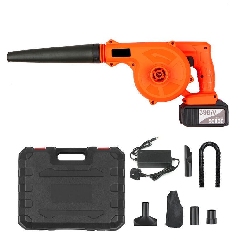 Asupermall - Cordless Leaf Blower 21V 4.0A Lithium 2 in 1 Sweeper and Vacuum Electric Air Blower Computer Cleaner Garden Power TooL Kit with Suction