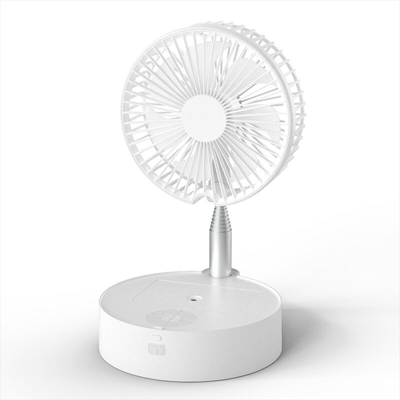 Asupermall - Fan 7 Leaf 3 Speed Portable Telescopic Folding Small Quiet Desktop usb Humidifier 7200mAh Remote Controlled 140¡ã Moving Head Night