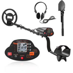 Asupermall - Metal Detector Underground Metal Finder Gold Detector Treasure Hunter Gold Seeker with lcd Display with Headphone & Metal Shovel,model: