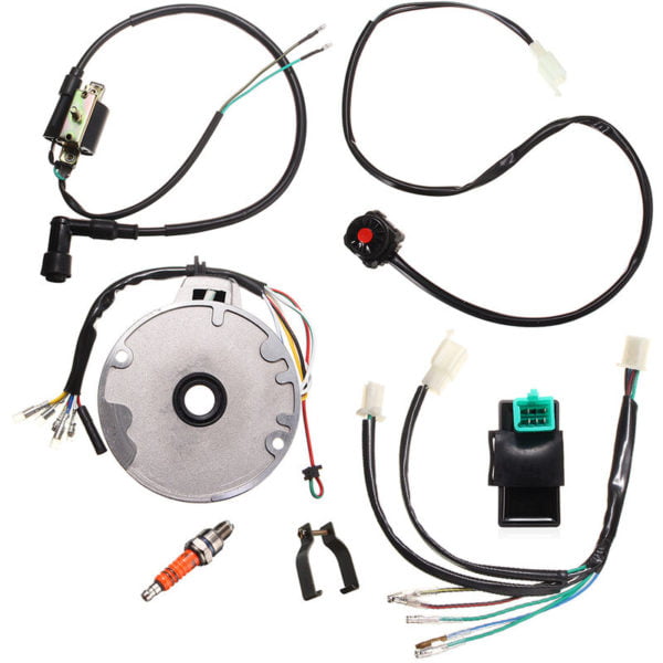 Augienb - Universal 50 70 90 110 125CC Dirt Pit Bike cdi Spark Plug Switch Magneto Wire Harness Kit