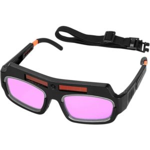 Auto Darkening Welding Goggles Solar Power Welder Eyes Glasses with Adjustable String, Anti-Fog Anti-Glare Welder Glasses Helmet