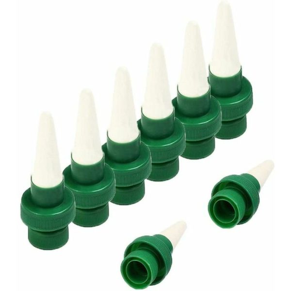 Automatic Ceramic Plant Waterer with Drip and Flower Self Watering Spikes, 8 Piece Indoor Outdoor Watering System.