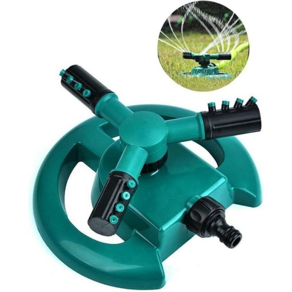 Automatic garden and lawn sprinkler - With 360 rotating sprinkler system - For even watering thanks to rotating precision spray heads - Litzee