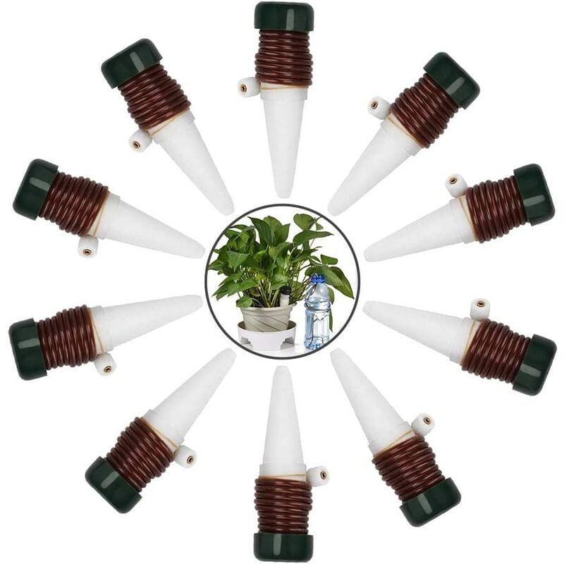 10 Pack Ceramic Watering Stakes - Indoor Automatic Drip Irrigation System For Houseplants, Self-Watering Probes