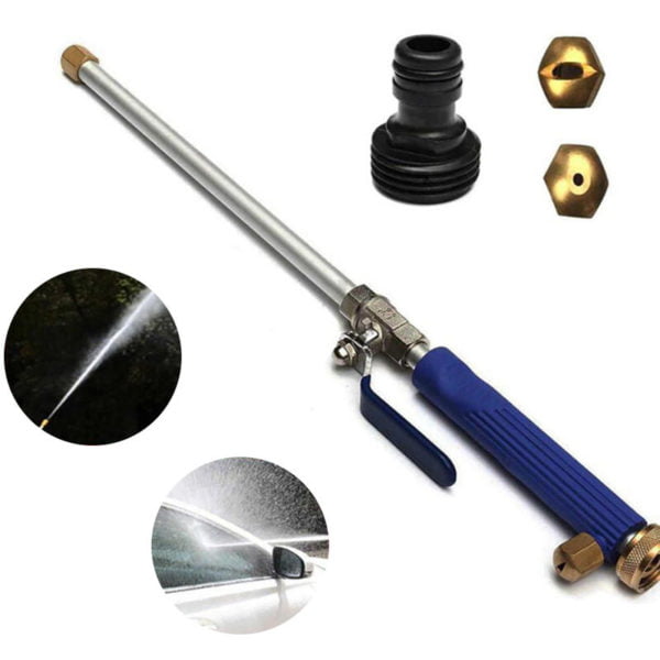 BR-Vie High Pressure Water Nozzle Spray Gun Water Lance with 2 Cleaning Nozzles Spray Nozzles Garden Hose Connector 46cm Garden Shower Hydro Jet Power