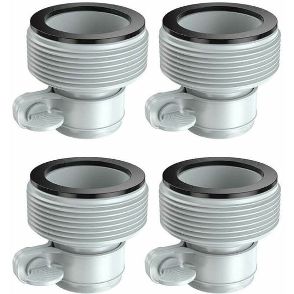 BR-Vie Type B Hose Adapter for Pumps, 4 Pack, Pool Hose Adapter for 1.5" and 1.25" Fittings