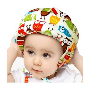 Baby Helmet Infant Head Protector Toddler Protective Hat Cotton Adjustable Safety Helmet (Yellow)