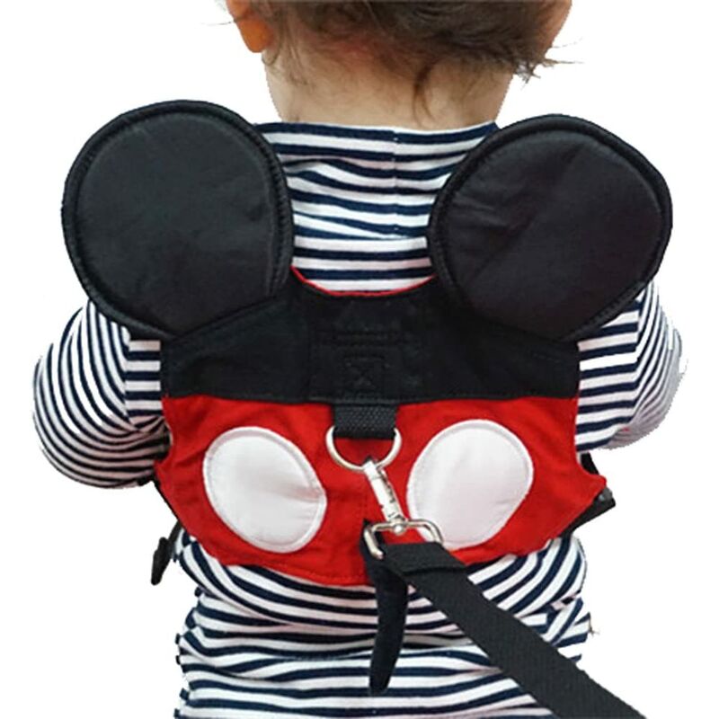 Backpack Safety Strap Mini Harness Anti Lost Harness for Baby Toddler Walking Boys Girls (Red)