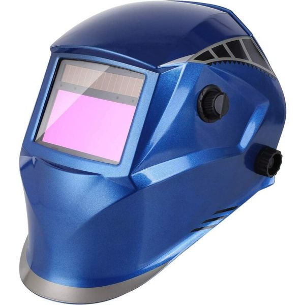 Bamny - Welding Helmet, Automatic Welding Helmet, Large Field of View (100x56mm) with 4 Optical Sensors, for all Welding Applications, incl.5