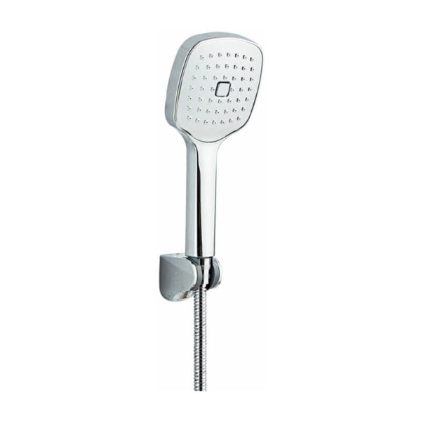Bathroom hand shower set, one-button descaler, including water hose and base