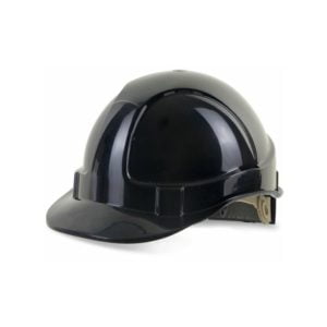 Beeswift - b-brand safety helmet hard hat black wheel ratchet headgear - Black - Black